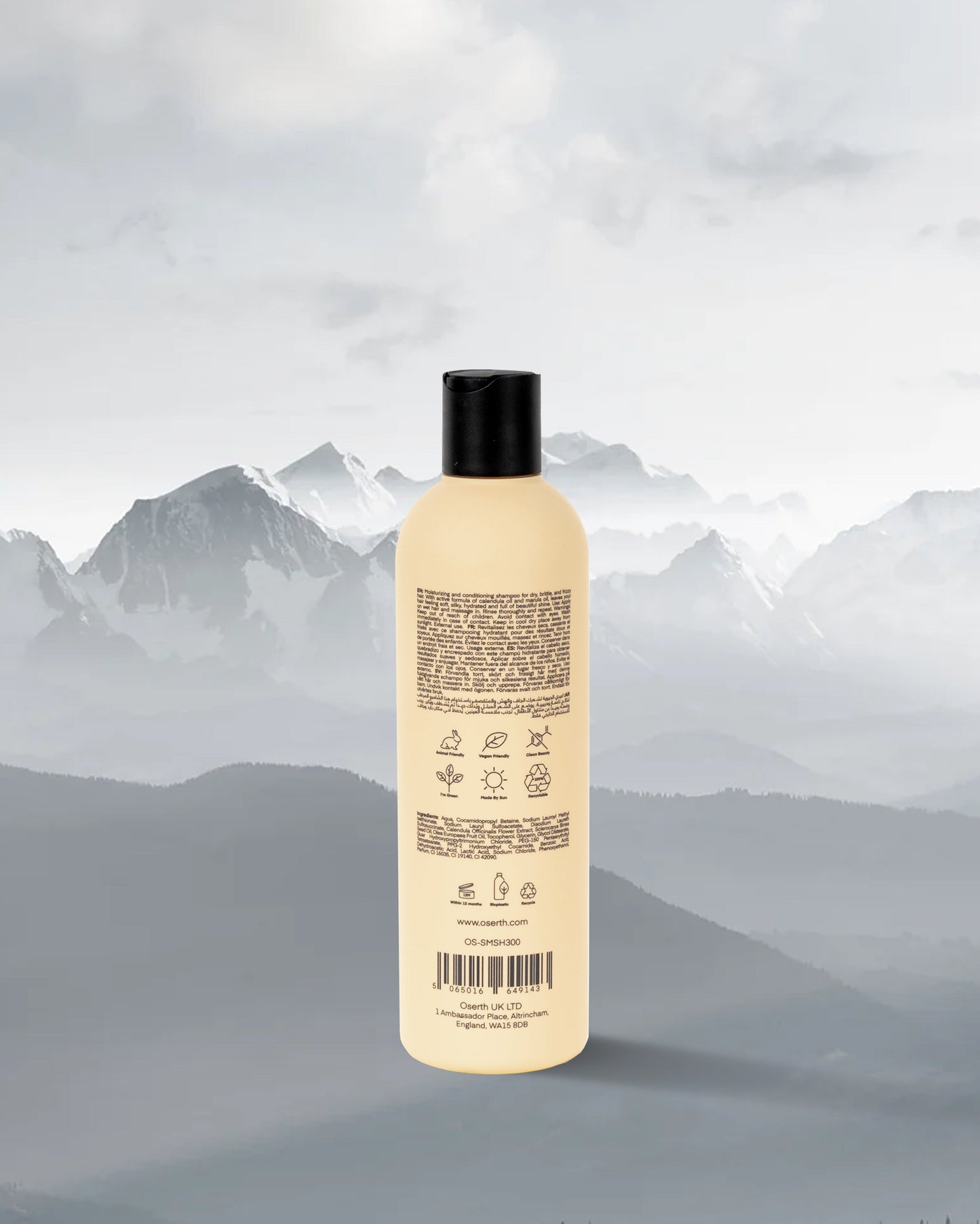 Oserth Smooth Collection – Vegan, sulfate-free haircare products designed to tame frizz, enhance shine, and leave hair silky smooth