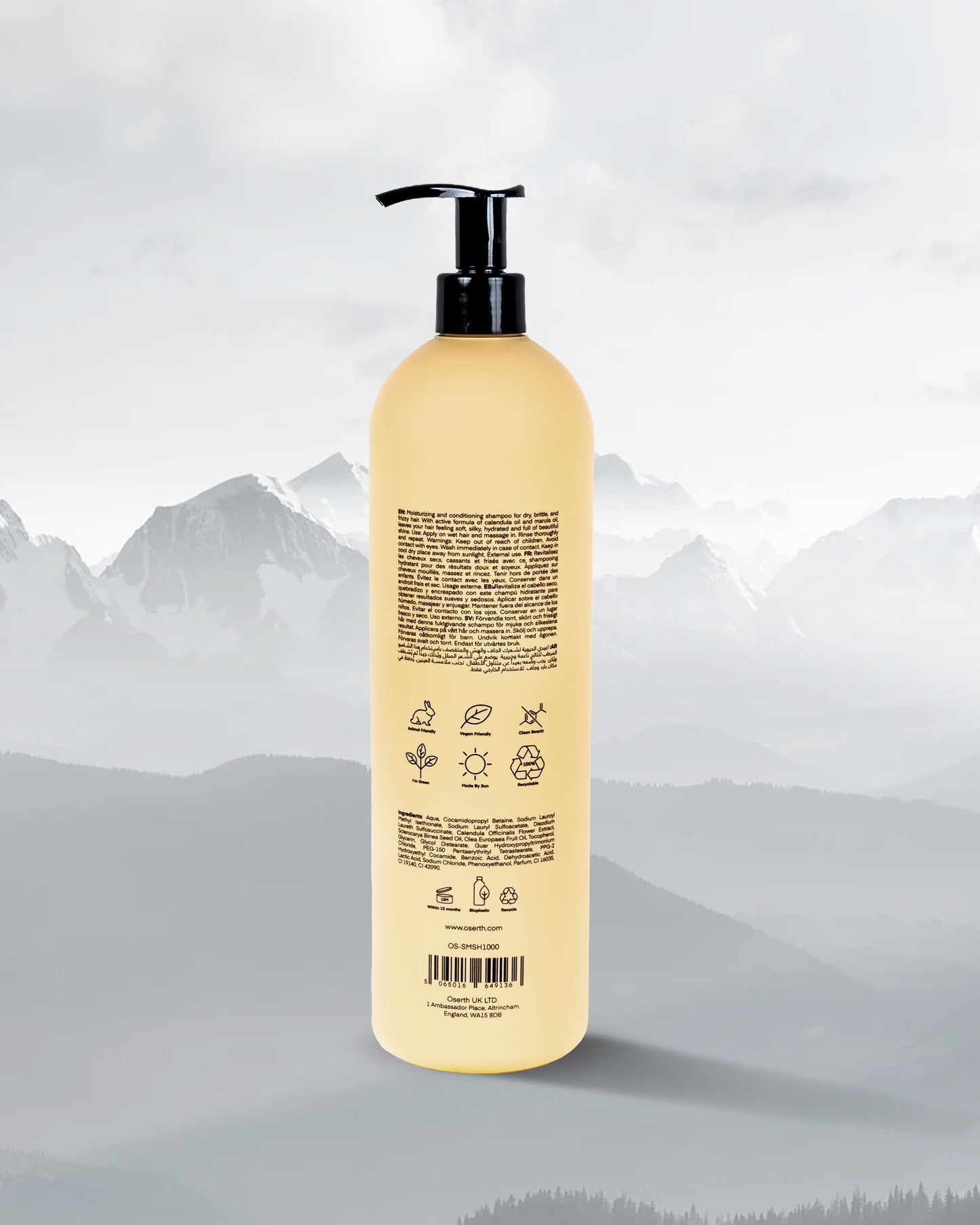 Oserth Smooth Collection – Vegan, sulfate-free haircare products designed to tame frizz, enhance shine, and leave hair silky smooth
