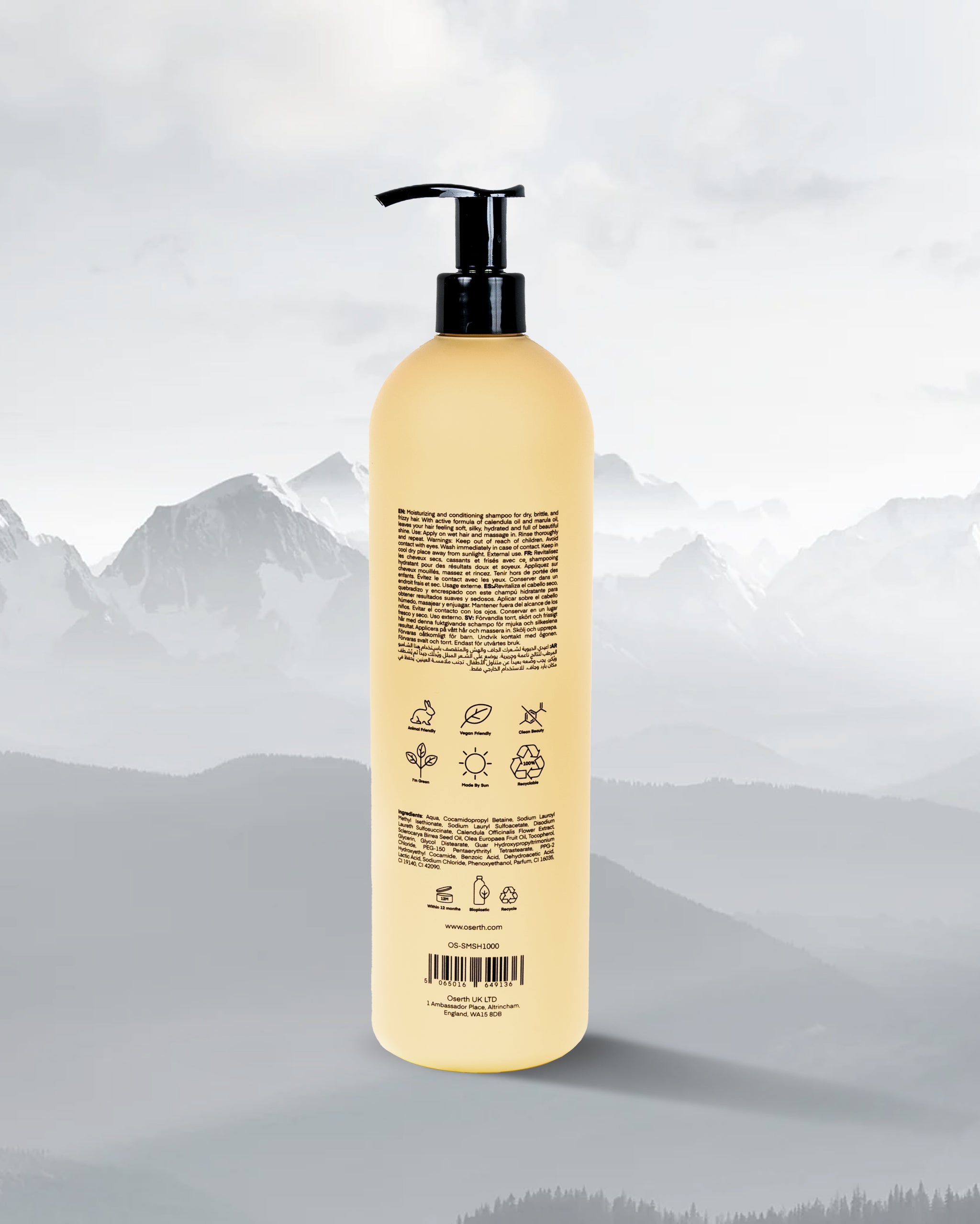 Oserth Smooth Collection – Vegan, sulfate-free haircare products designed to tame frizz, enhance shine, and leave hair silky smooth